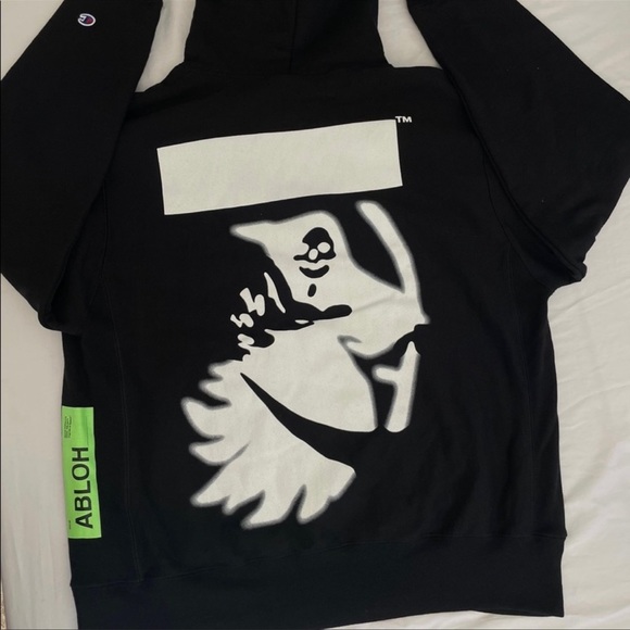 100% AUTHENTIC NEW OFF-WHITE VIRGIL
ABLOH × CHAMPION × ICA GRIM REAPER HOODIE - Picture 6 of 7